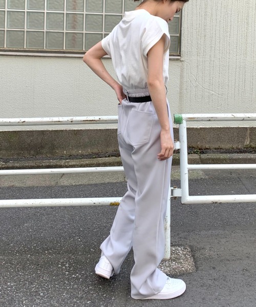 CIAOPANIC(チャオパニック)の「モックネックTシャツ/ハイネック(Tシャツ/カットソー・レディース・ブラック/ブラウン/オフホワイト/イエロー・FREE)」の18枚目の写真