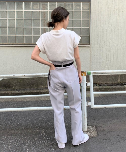 CIAOPANIC(チャオパニック)の「モックネックTシャツ/ハイネック(Tシャツ/カットソー・レディース・ブラック/ブラウン/オフホワイト/イエロー・FREE)」の19枚目の写真