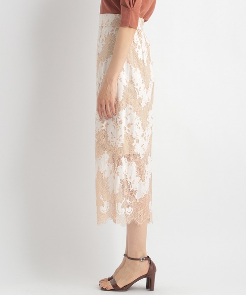 Andemiu（アンデミュウ）の「ハイショクレースタイトスカート954812（スカート・レディース・ブラック/カーキ/アイボリー・SMALL/MEDIUM）」の16枚目の写真