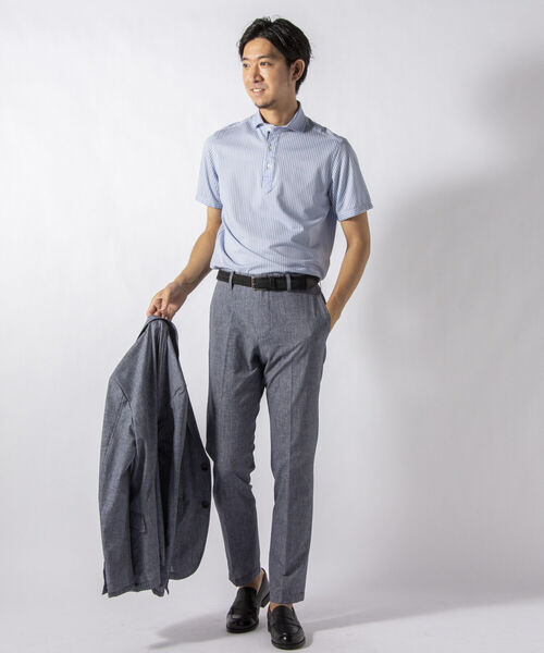 NOLLEY'S goodman（ノーリーズグッドマン）の「COOL DOTS セットアップ パンツ (※着やすさ動きやすさを追求した快適素材)（その他パンツ・メンズ・ライトブルー/グレー/インディゴブルー・SMALL/MEDIUM/LARGE/X-LARGE）」の7枚目の写真