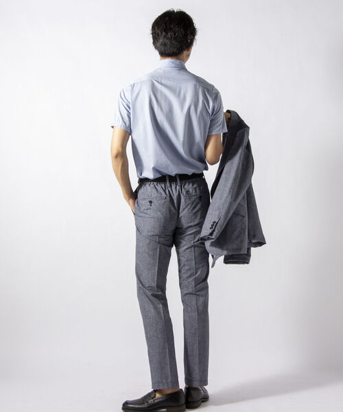 NOLLEY'S goodman（ノーリーズグッドマン）の「COOL DOTS セットアップ パンツ (※着やすさ動きやすさを追求した快適素材)（その他パンツ・メンズ・ライトブルー/グレー/インディゴブルー・SMALL/MEDIUM/LARGE/X-LARGE）」の8枚目の写真