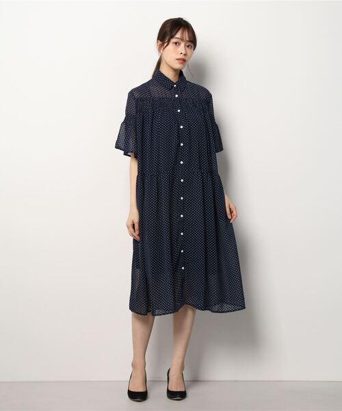 sandy（サンディー）の「レギュラーカラーシャーリングシャツワンピース（シャツワンピース・レディース・その他1/その他2/その他3/その他4・FREE）」の2枚目の写真