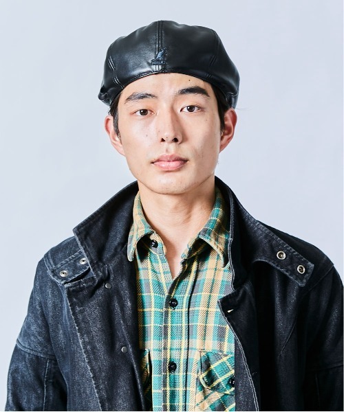 KANGOL(カンゴール)の「KANGOL Faux Leather Cap(ハンチング/ベレー帽・メンズ・ブラック・MEDIUM/X-LARGE/LARGE)」の15枚目の写真