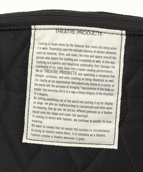 THEATRE PRODUCTS(シアタープロダクツ)の「【THEATRE PRODUCTS(シアタープロダクツ)】キルトボディバッグ(ボディバッグ/ウエストポーチ・レディース・ブラック/アイボリー・FREE)」の11枚目の写真