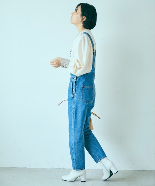 ANGIE（アンジー）の「デニムオーバーオール（サロペット/オーバーオール・レディース・ブラック/ブルー・MEDIUM/LARGE）」の16枚目の写真
