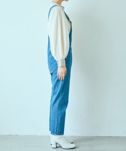 ANGIE（アンジー）の「デニムオーバーオール（サロペット/オーバーオール・レディース・ブラック/ブルー・MEDIUM/LARGE）」の8枚目の写真