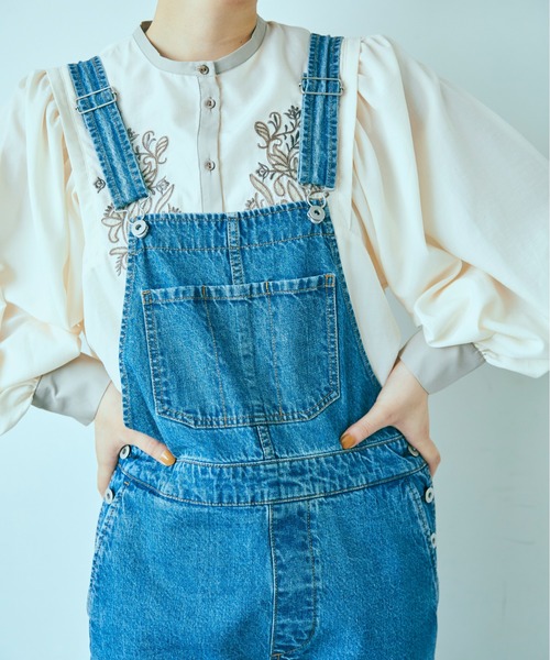 ANGIE（アンジー）の「デニムオーバーオール（サロペット/オーバーオール・レディース・ブラック/ブルー・MEDIUM/LARGE）」の17枚目の写真