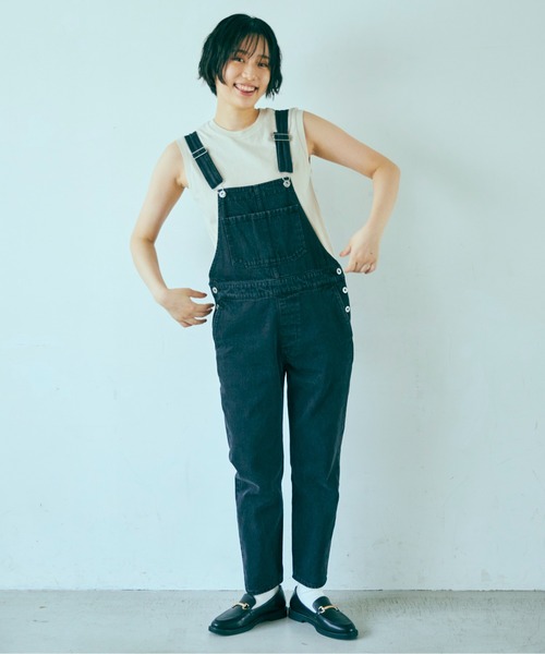 ANGIE（アンジー）の「デニムオーバーオール（サロペット/オーバーオール・レディース・ブラック/ブルー・MEDIUM/LARGE）」の18枚目の写真