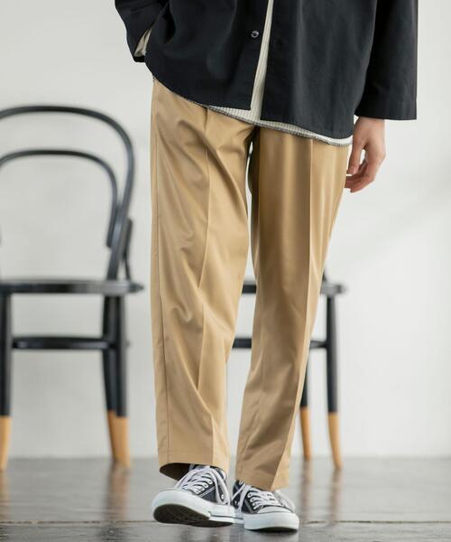 coen(コーエン)の「Wフェイスツイルタックイージーパンツ(スラックス・メンズ・ブラック/ベージュ/ネイビー/グレー・SMALL/MEDIUM/LARGE/X-LARGE)」の3枚目の写真