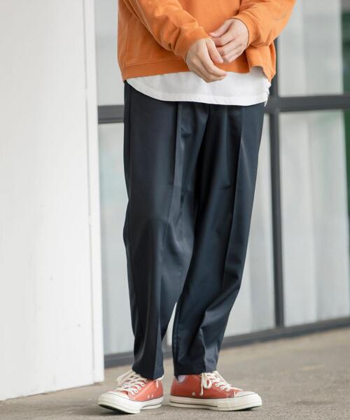 coen(コーエン)の「Wフェイスツイルタックイージーパンツ(スラックス・メンズ・ブラック/ベージュ/ネイビー/グレー・SMALL/MEDIUM/LARGE/X-LARGE)」の5枚目の写真