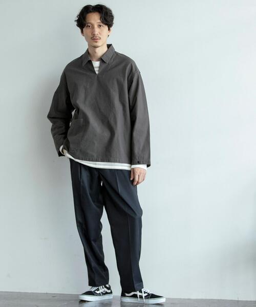 coen(コーエン)の「Wフェイスツイルタックイージーパンツ(スラックス・メンズ・ブラック/ベージュ/ネイビー/グレー・SMALL/MEDIUM/LARGE/X-LARGE)」の9枚目の写真