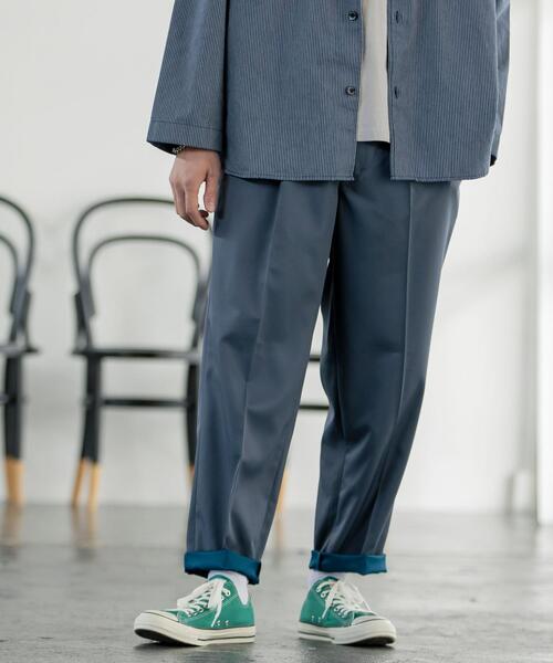 coen（コーエン）の「Wフェイスツイルタックイージーパンツ（スラックス・メンズ・ブラック/ベージュ/ネイビー/グレー・SMALL/MEDIUM/LARGE/X-LARGE）」の14枚目の写真