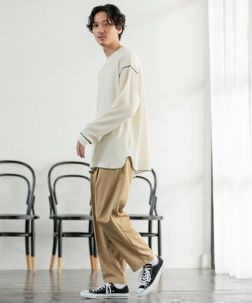 coen(コーエン)の「Wフェイスツイルタックイージーパンツ(スラックス・メンズ・ブラック/ベージュ/ネイビー/グレー・SMALL/MEDIUM/LARGE/X-LARGE)」の17枚目の写真