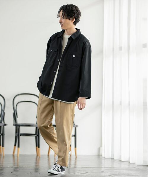 coen(コーエン)の「Wフェイスツイルタックイージーパンツ(スラックス・メンズ・ブラック/ベージュ/ネイビー/グレー・SMALL/MEDIUM/LARGE/X-LARGE)」の18枚目の写真