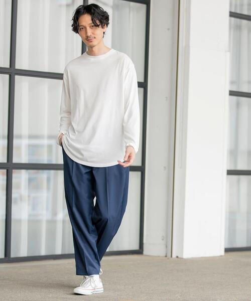 coen(コーエン)の「Wフェイスツイルタックイージーパンツ(スラックス・メンズ・ブラック/ベージュ/ネイビー/グレー・SMALL/MEDIUM/LARGE/X-LARGE)」の12枚目の写真