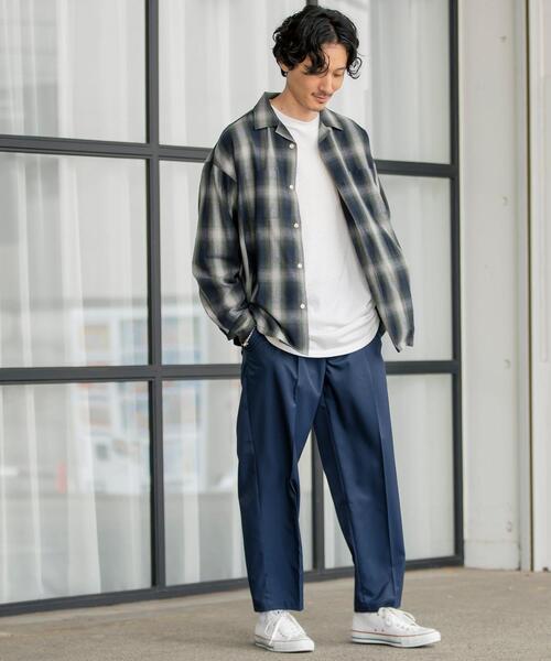 coen(コーエン)の「Wフェイスツイルタックイージーパンツ(スラックス・メンズ・ブラック/ベージュ/ネイビー/グレー・SMALL/MEDIUM/LARGE/X-LARGE)」の13枚目の写真