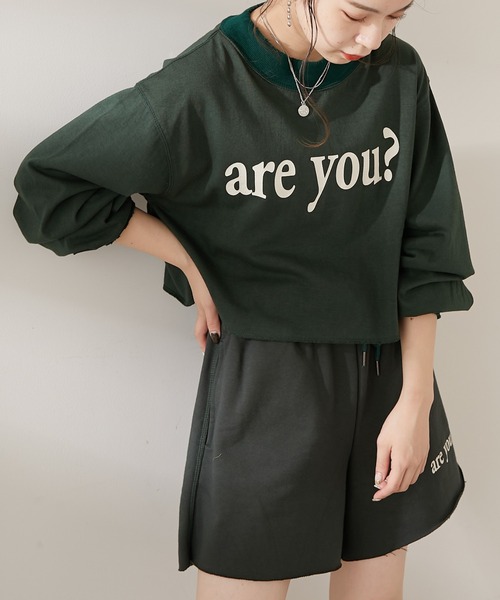 Chico（チコ）の「短丈ダメージロゴロンT（Tシャツ/カットソー・レディース・ブラック/グレー/グリーン/アイボリー・FREE）」の4枚目の写真