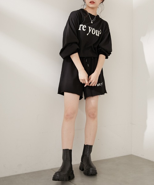 Chico（チコ）の「短丈ダメージロゴロンT（Tシャツ/カットソー・レディース・ブラック/グレー/グリーン/アイボリー・FREE）」の14枚目の写真