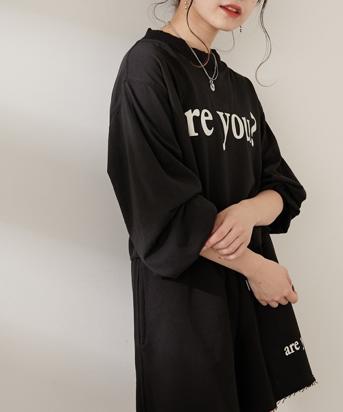 Chico（チコ）の「短丈ダメージロゴロンT（Tシャツ/カットソー・レディース・ブラック/グレー/グリーン/アイボリー・FREE）」の18枚目の写真