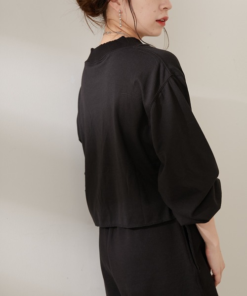 Chico（チコ）の「短丈ダメージロゴロンT（Tシャツ/カットソー・レディース・ブラック/グレー/グリーン/アイボリー・FREE）」の19枚目の写真