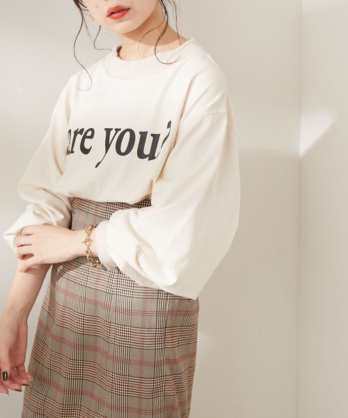 Chico（チコ）の「短丈ダメージロゴロンT（Tシャツ/カットソー・レディース・ブラック/グレー/グリーン/アイボリー・FREE）」の8枚目の写真