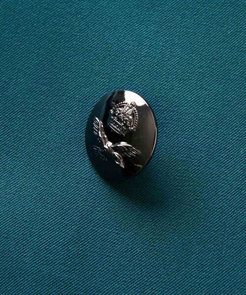 Education from Youngmachines（エデュケーションフロムヤングマシーン）の「【Education from Youngmachines】シンセティックレザースイッチ ピークドダブルジャケット（テーラードジャケット・メンズ・ブラック/グリーン・M/S/L）」の18枚目の写真