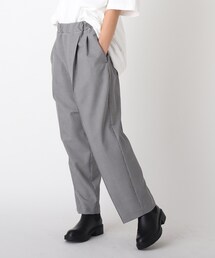 OPAQUE.CLIP | ◆ライトダブルクロス タックテーパードパンツ【UNISEX】(スーツパンツ)