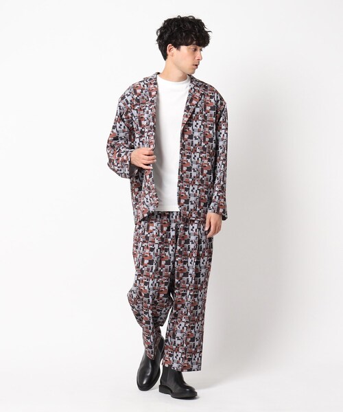 OPAQUE.CLIP（オペークドットクリップ）の「◆ライトダブルクロス タックテーパードパンツ【UNISEX】（スーツパンツ・レディース・チャコール/ブラック系1・38/40）」の9枚目の写真