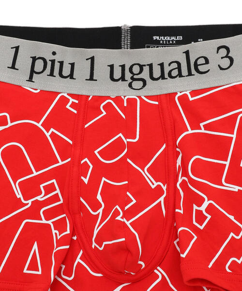 1piu1uguale3 RELAX（ウノピュウノウグァーレトレリラックス）の「1PIU1UGUALE3 RELAX/ウノピゥ ウノ ウグァーレ トレ リラックス/DIAGONAL LOGO BOXER（ボクサーパンツ・メンズ・ブラック/ネイビー/レッド・MEDIUM/LARGE）」の6枚目の写真