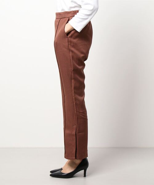 179/WG（イチナナキュウダブルジー）の「千鳥格子セミフレアパンツ（その他パンツ・レディース・ブラック/オレンジ・MEDIUM）」の3枚目の写真