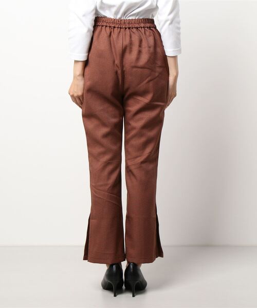 179/WG（イチナナキュウダブルジー）の「千鳥格子セミフレアパンツ（その他パンツ・レディース・ブラック/オレンジ・MEDIUM）」の4枚目の写真