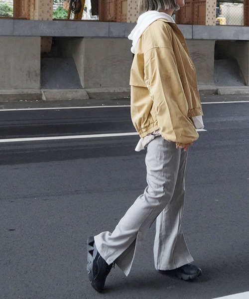 179/WG（イチナナキュウダブルジー）の「千鳥格子セミフレアパンツ（その他パンツ・レディース・ブラック/オレンジ・MEDIUM）」の18枚目の写真