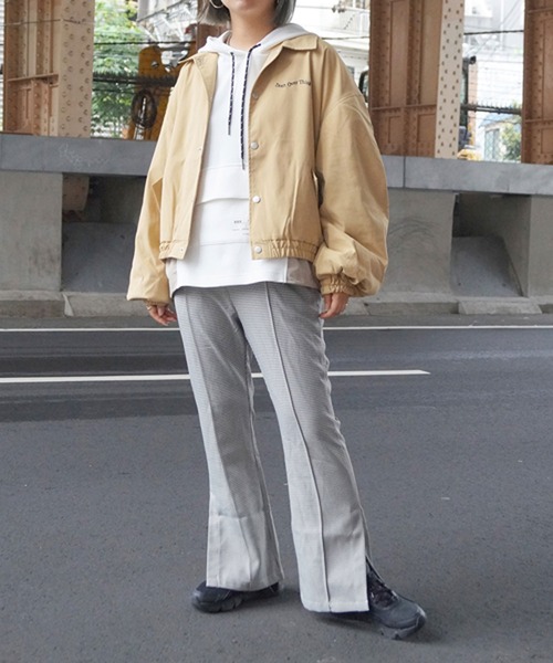 179/WG（イチナナキュウダブルジー）の「千鳥格子セミフレアパンツ（その他パンツ・レディース・ブラック/オレンジ・MEDIUM）」の19枚目の写真