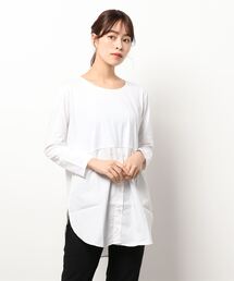 human woman | ◆オーガニックコットン　ドッキングプルオーバー(Tシャツ/カットソー)
