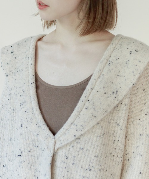 Kastane(カスタネ)の「【新色追加】襟付きクロップドカーディガン(カーディガン/ボレロ・レディース・ホワイト系その他/モカ/アイボリー/オフホワイト/ブラック・FREE)」の13枚目の写真