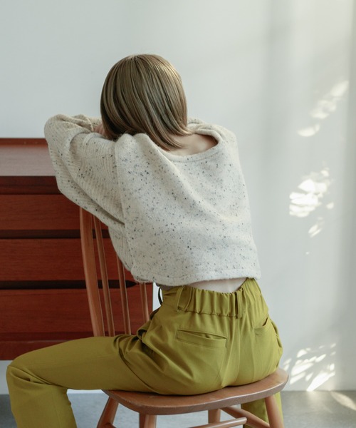 Kastane(カスタネ)の「【新色追加】襟付きクロップドカーディガン(カーディガン/ボレロ・レディース・ホワイト系その他/モカ/アイボリー/オフホワイト/ブラック・FREE)」の7枚目の写真