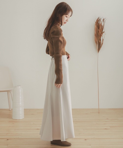 SENSE OF PLACE by URBAN RESEARCH(センスオブプレイスバイアーバンリサーチ)の「サテンマーメイドスカート(スカート・レディース・ブラウン/ライトベージュ/ブラック・ONE)」の14枚目の写真
