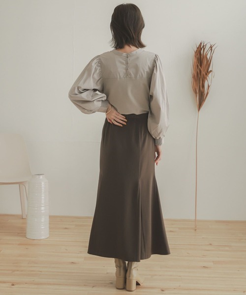 SENSE OF PLACE by URBAN RESEARCH(センスオブプレイスバイアーバンリサーチ)の「サテンマーメイドスカート(スカート・レディース・ブラウン/ライトベージュ/ブラック・ONE)」の12枚目の写真