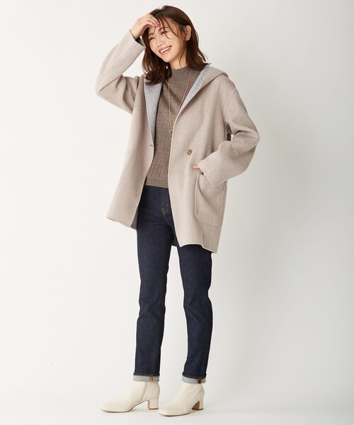 J.PRESS(ジェイプレス)の「【洗える】KNIT BASIC ニット(ニット/セーター・レディース・ブラウン系/ダルブルー系/ライトグレー系/ワイン系/ネイビー系・T15/T13)」の8枚目の写真