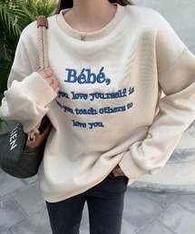 Diosfront | カラーロゴ刺繍スウェットトレーナー(スウェット)