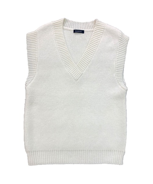 Avvenente(アベネンテ)の「【Avvenente】ビッグニットベスト(ベスト・レディース・アイボリー/ブラック/ピンク/ダークグリーン・MEDIUM)」の11枚目の写真
