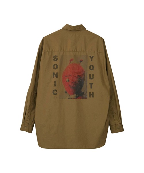 HYSTERIC GLAMOUR（ヒステリックグラマー）の「SONIC YOUTH/DIRTY 4ポケットシャツ（シャツ/ブラウス・メンズ・カーキ/ホワイト/ブラック・LARGE/X-LARGE/MEDIUM/SMALL）」の10枚目の写真