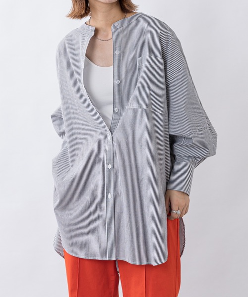 CIAOPANIC TYPY（チャオパニックティピー）の「カラーストライプシャツ（シャツ/ブラウス・レディース・ブラック/ピンク/グリーン・ONE SIZE）」の19枚目の写真