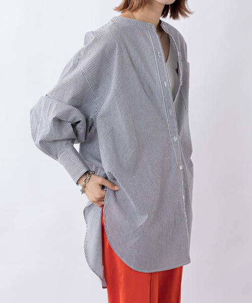 CIAOPANIC TYPY（チャオパニックティピー）の「カラーストライプシャツ（シャツ/ブラウス・レディース・ブラック/ピンク/グリーン・ONE SIZE）」の14枚目の写真