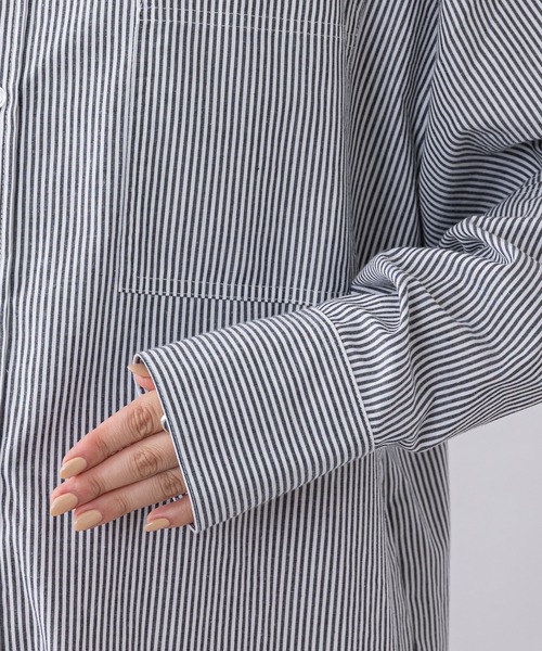 CIAOPANIC TYPY（チャオパニックティピー）の「カラーストライプシャツ（シャツ/ブラウス・レディース・ブラック/ピンク/グリーン・ONE SIZE）」の8枚目の写真