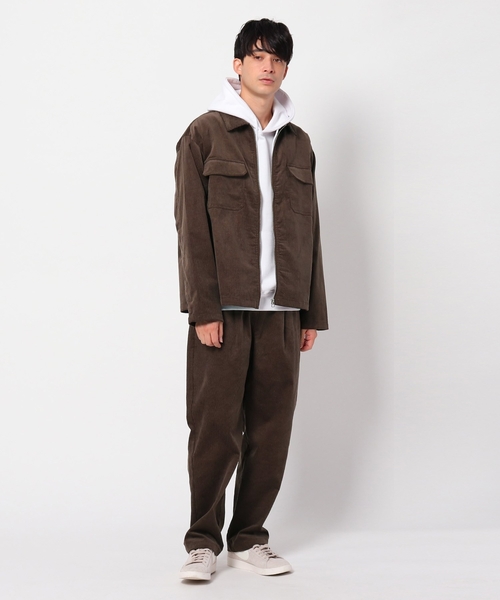 【コーデュロイセットアップ】ジップブルゾン+シェフパンツ