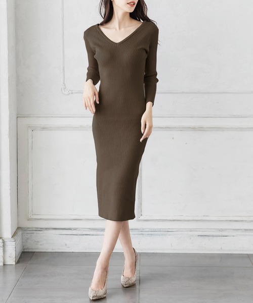 ロング丈ベーシックニットタイトワンピース ワンピース Julia Boutique ジュリアブティック のファッション通販 Zozotown