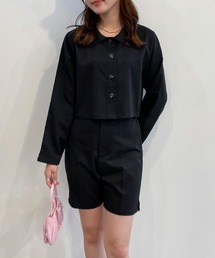 《Set up販売》シャツジャケット×ハーフパンツSet