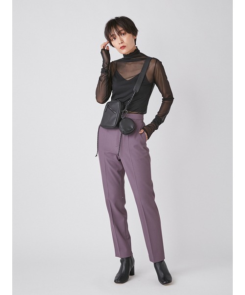 FRAY I.D(フレイアイディー)の「プレス加工テーパードパンツ(その他パンツ・レディース・ブラック/ベージュ/パープル・1/0)」の15枚目の写真