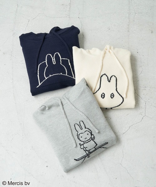 Miffy（ ミッフィー）の「【miffy×ROPE' PICNIC】ニットフーディ（パーカー・レディース・ホワイト系その他/グレー系その他/ブルー系その他・38）」の11枚目の写真
